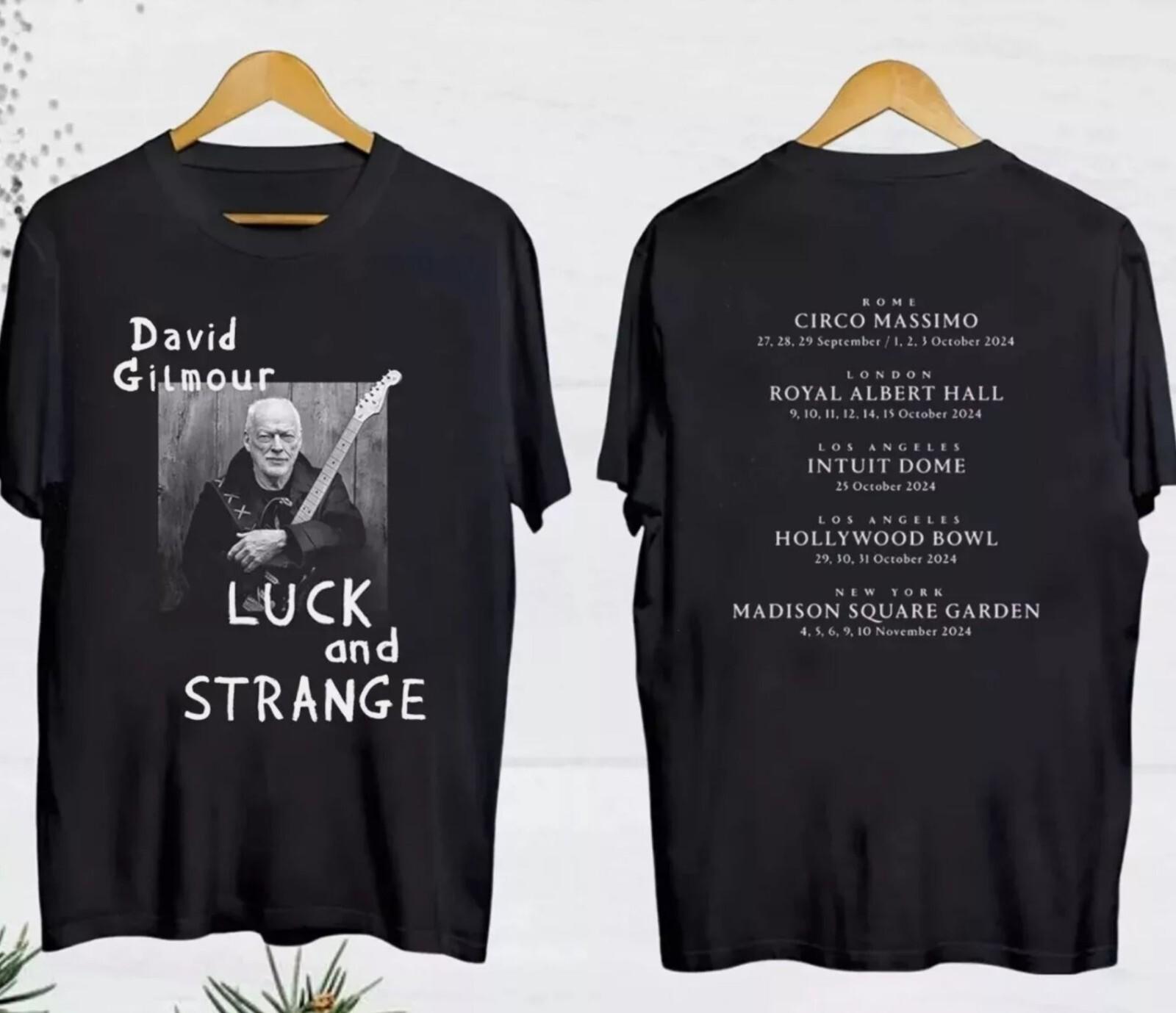David-Gilmour Luck And Strange 2026 Tour Date Unisex Shirt 2 styles Fan Shirt L