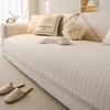 Cream Wind Advanced Straight Row Sofa Cushion  New Four-Season Universal Fixed Non-Slip Backrest Cushion Cover Cloth Towel