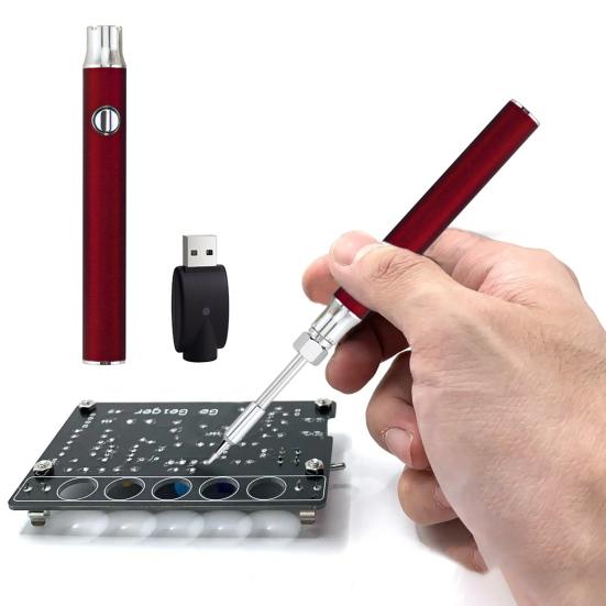 Thread Soldering Iron Kits 3 Gear Adjustable Voltages Stainless Steel Construction Welding Tool Kits with USB Adapter Fast Heating Portable Pen