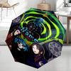 Custom Name Sally Face Theme Automatic Umbrella, Lightweight & Portable, 8 Rib, Perfect for Outdoor Travel, Birthdays, Christmas, Gifts.