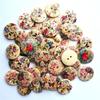 Making/art Lots For Scrapbook Mixed 50Pcs Color 20mm Wood Sewing Round 2Holes Buttons