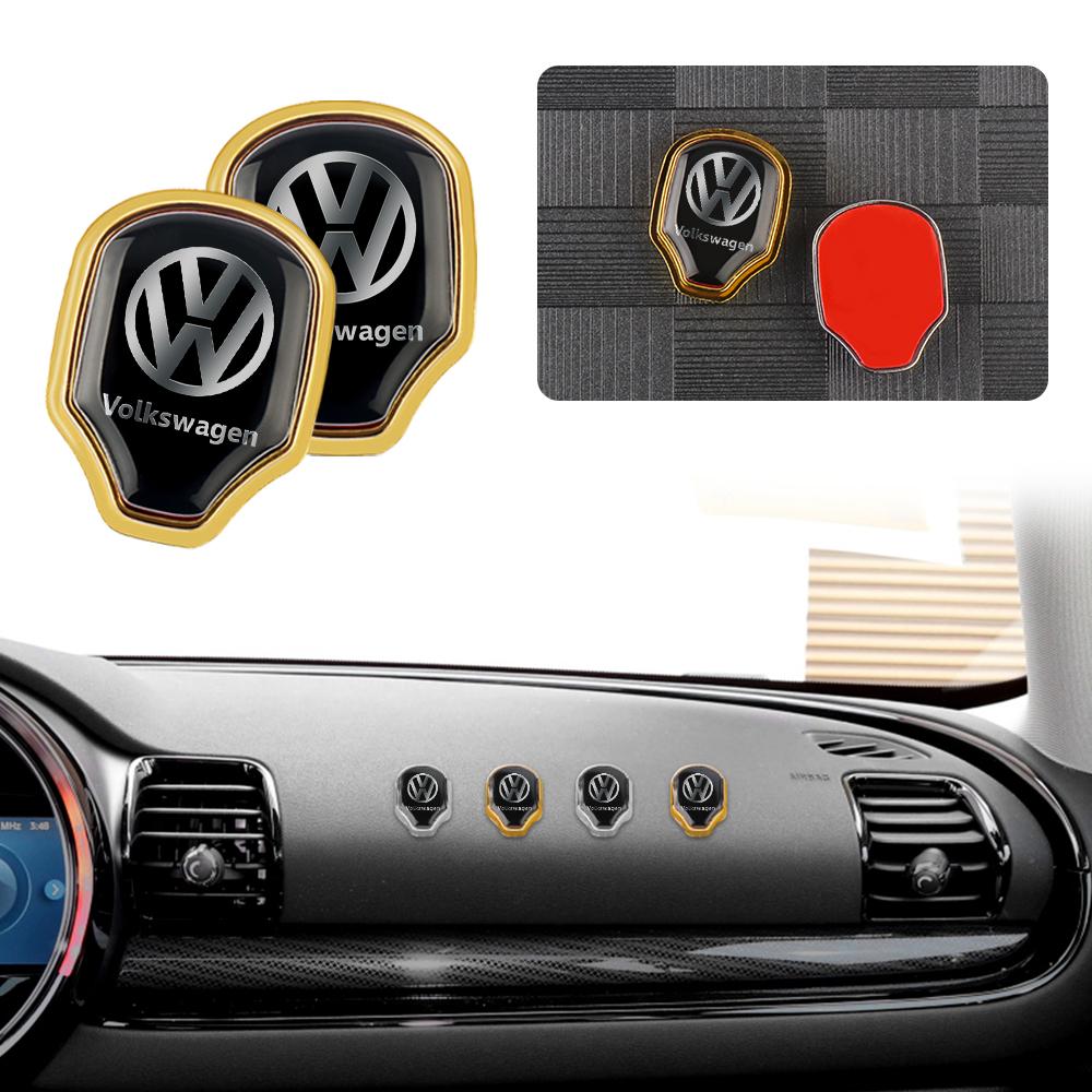 2026 Hot For VW VOLKSWAGEN For Volkswagen VW R GTI Golf Polo Touareg Tiguan Passat CC GTD1/2 pcs 3D Metal Car Interior Storage H