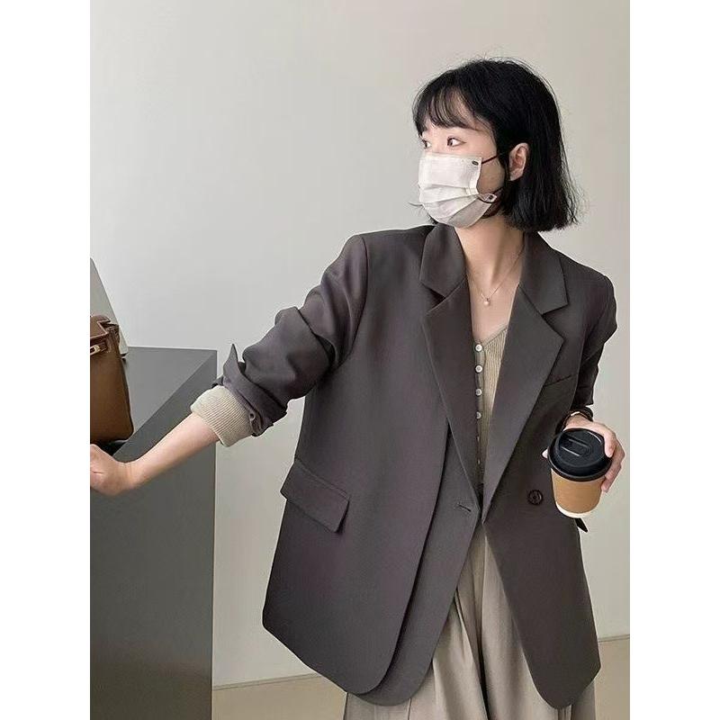

Gray Small Suit Jacket Women s Double Placket Design Sense Niche Small Casual Temperament XS серый