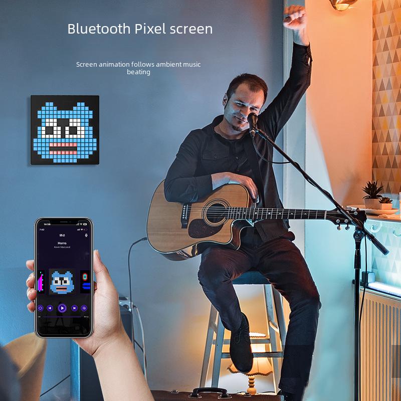 Bluetooth LED Desktop Table with Pixel Display and DIY Wall-Mounted Pixel Frame Atmosphere Light