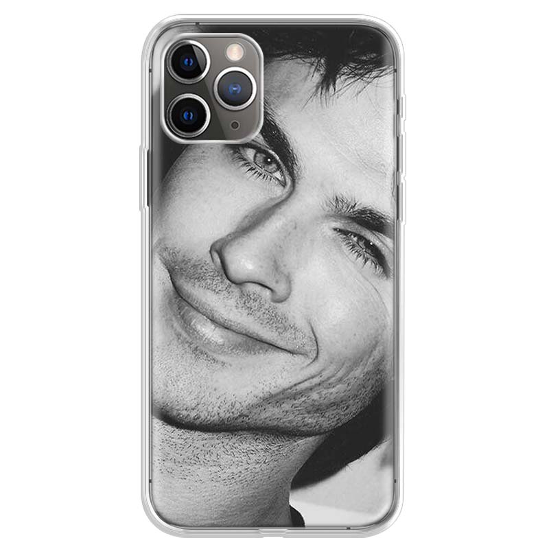 The Vampire Diaries Damon Salvatore Soft Phone Case For IPhone 18 11 17 Air 16E 16 Pro Max 15 + 14 Plus 13 Mini 12 Apple 7 SE 8 Fun