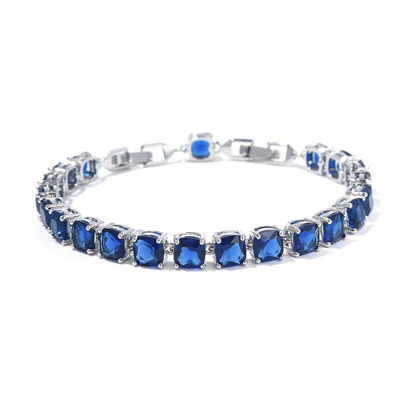 Bracelet Kaidimei Couleur Zircon Carré Femme Bijoux Haut de Gamme Multicolore