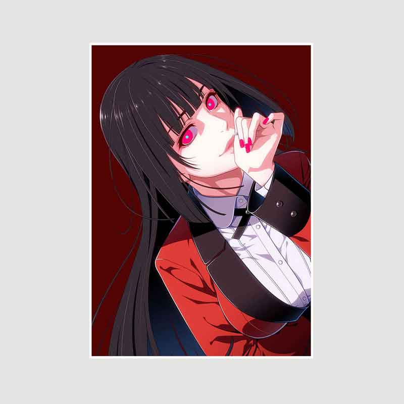 Classic Anime Kakegurui Posters Retro White Paper Manga Figure Poster Decor Prints Clear Image Bedroom Bar Decoration Art Painting Decorative Pictures
