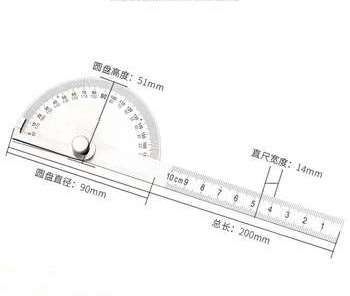Multi-function Angle Ruler Stainless Steel Angle Ruler High Precision Protractor Woodworking Drawing Ruler Measuring Tool белый