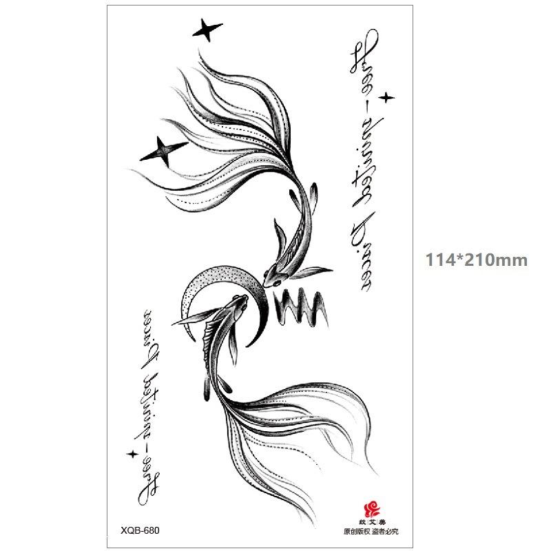 

Живот длинная бабочка кружево черный вода переводная временная одноразовая татуировка наклейка набор 114*210MM