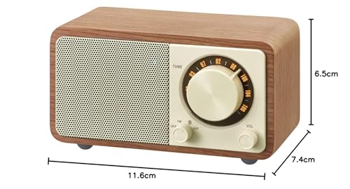 SANGEAN FM Radio Compatible Bluetooth Speaker, Cherry, WR-301 [Bluetooth Compatible]
