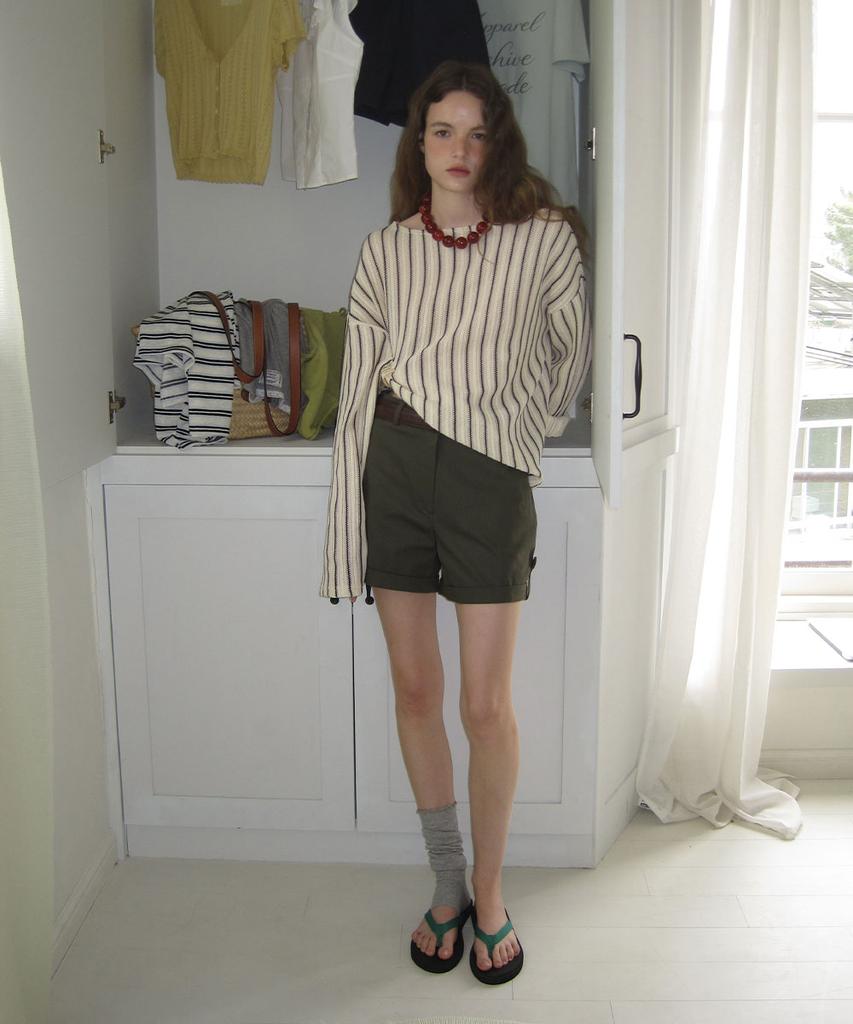 Eopaeleolakaibeu Have Summer Stripe Knit - Ivory