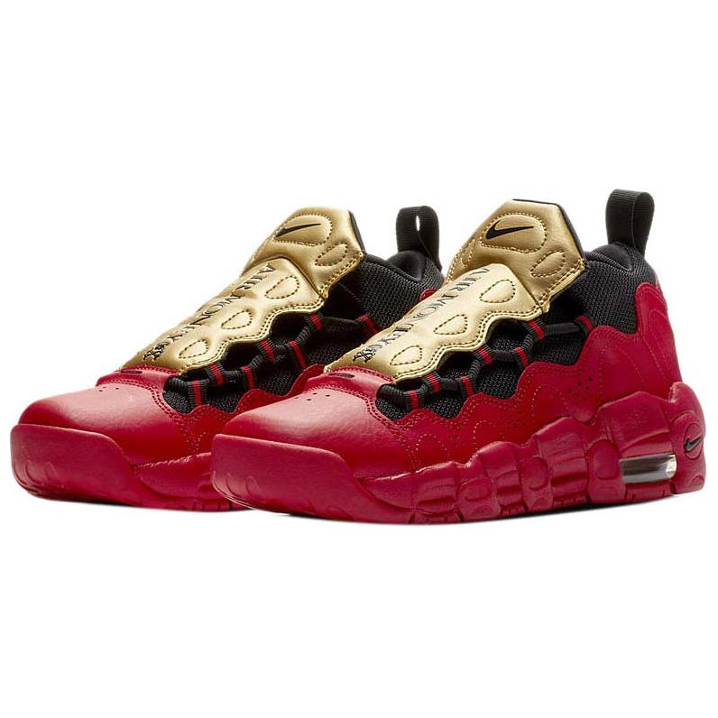 New Nike Air More Money University Red Metallic Gold GS AH5215-600