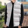 Gilet en coton duvet pour homme printemps et automne, style européen et américain, mode décontractée, grand col, veste chaude