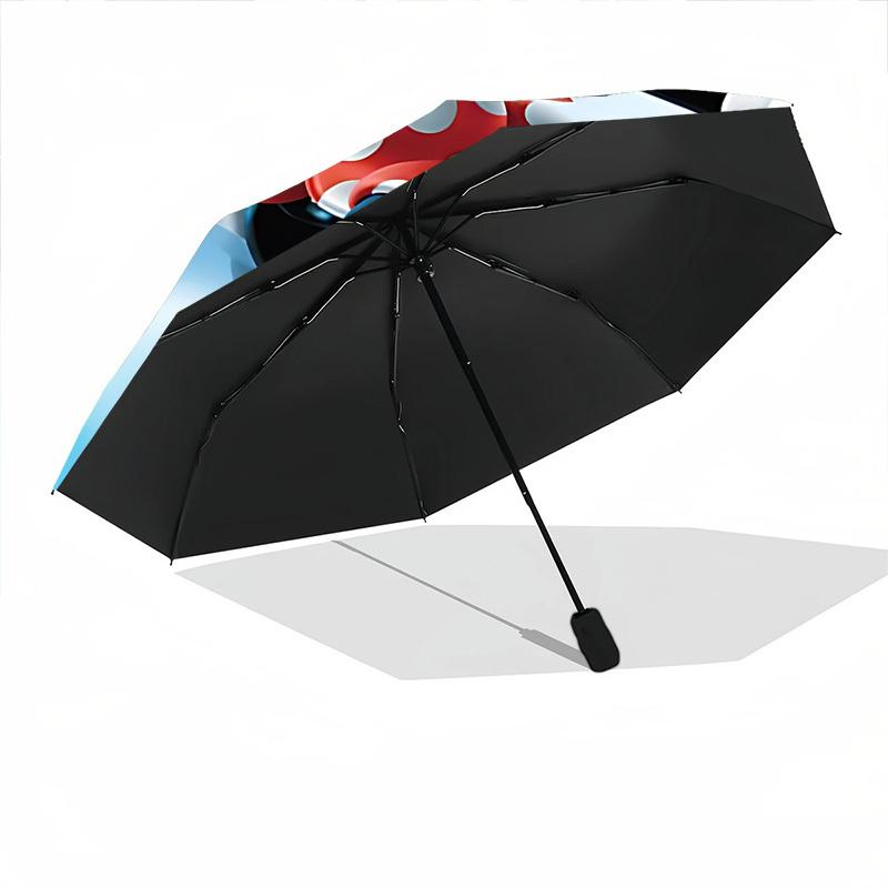 1pc Mickey Mouse, Minnie Mouse Automatic Folding Umbrella, 8-Rib Portable & Foldable Design,  Highqualityy0722019