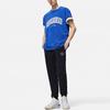 Li-Ning Wade Series Letter Print Casual Knit Drop Shoulder Short Sleeve T-Shirt Men Tops Dream-Blue AHSU001-3