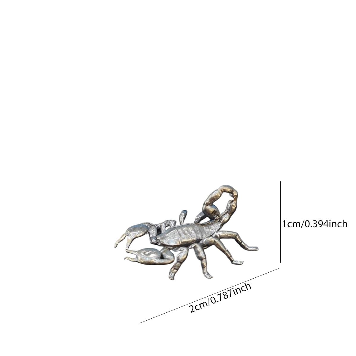 

Retro Brass Simulation Scorpion Ornament Model Antique Arthropod Mini Scorpion Desktop Decoration Statue Creative Gifts