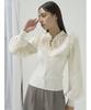 Snidel Pleated Collar Docking Knit Pullover SWNT245231 White Women's