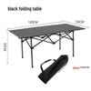 Portable Metal Roll-Up Folding Table for Camping, Picnic, and BBQ
