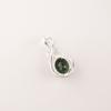 Green Tourmaline Gemstone 925 Sterling Silver Jewelry Zircon Chain Pendant1.22" CZP-13-4