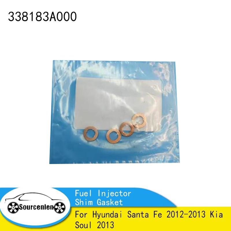 

Brand New 4 Pcs Diesel Fuel Injector Shim Gasket 33818-3A000 For Hyundai Santa Fe 2012-2013 Kia Soul 2013 338183A000