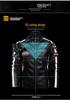 Herren Herbst Winter Motorrad Lederjacke mit Stickerei Patchwork - Europäischer und Amerikanischer Stil