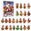 Christmas Chicken Advent Countdown Blind Box Mini Acrylic Pendant Decorative