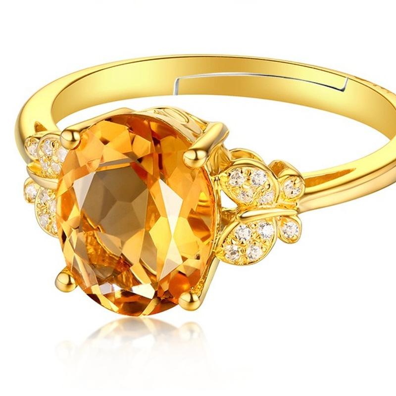 Sace Gems Size Adjustable Bow Inlaid Zircon Ring for Women Ladies Jewelry Wedding Promise Party Gift