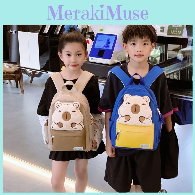 Shin Chan Crayon Capybara Pattern Kids Backpack Breathable Schoolbag Cute Gift