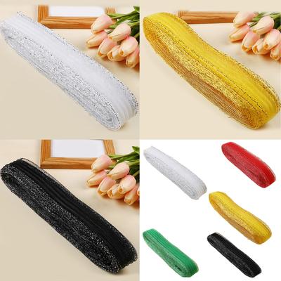 Machine Washable Metallic Ribbon Sewing Edge Binding Fashion Decorative Tape for Professional Apparels Accessories