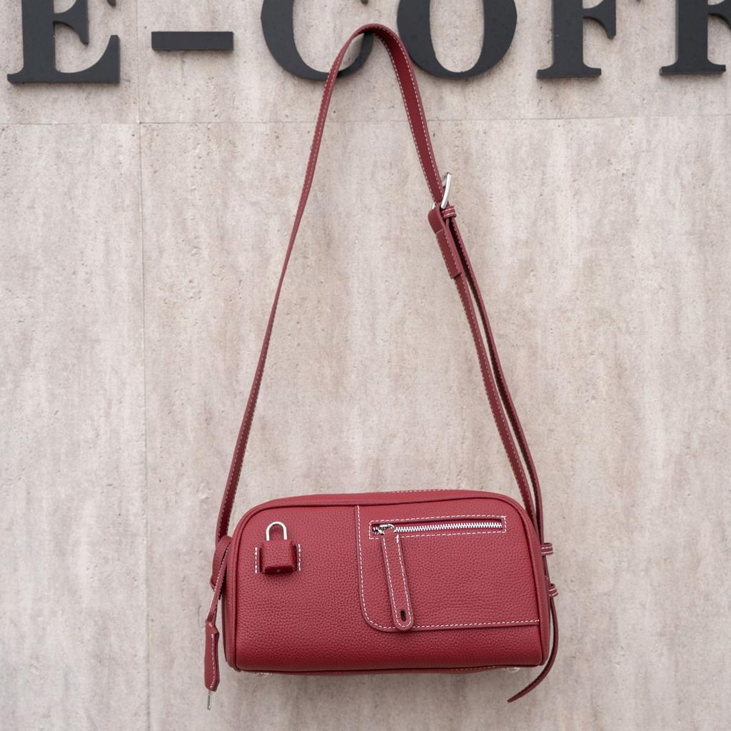 Cowhide Women's Bags Single Shoulder Women's Bags Niche Fashion Practical Pillow Bags Portable Soft Leather Shoulder Bags