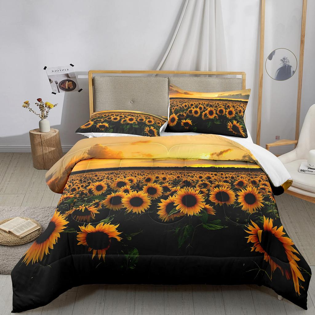 Dream Sun Flowers Bedding Set Duvet Cover Set 3d Bedding Set Digital Printing Bed Linen Queen Size Bedding Set Fashion Design