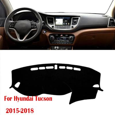 Ochronna Mata na Deskę Rozdzielczą do Hyundai Tucson 2015-2018 2019 Pokrowiec na Panel Instrumentów Zapobiegający Odbiciom Światła Dywaniki Akcesoria