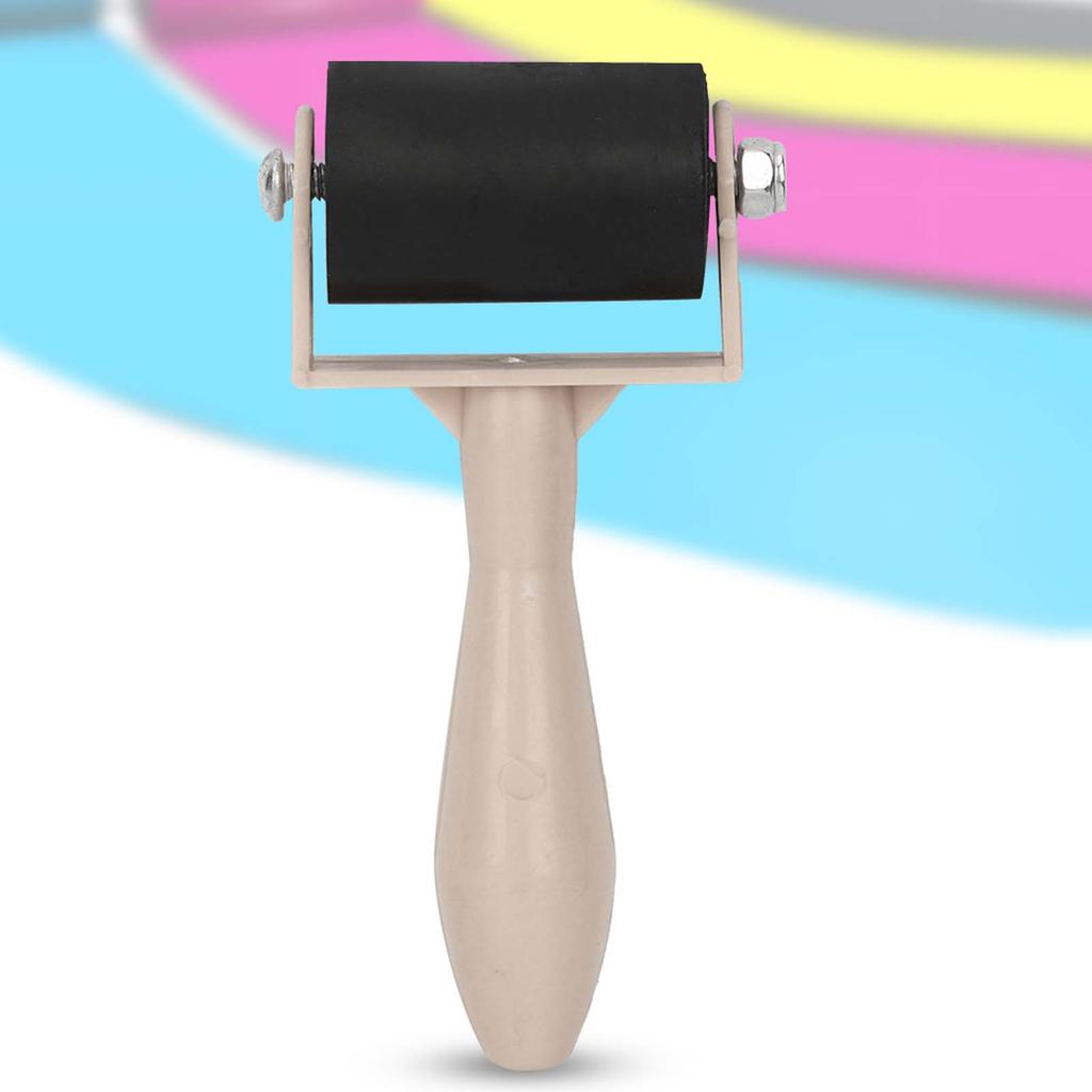 Plastic Handle Printmaking Brayer Ink Painting Rubber Roller Art Stamping Tool (Primary Color)
