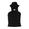 European and American Women's Clothing Summer New Fashion Personalized Neck Sleeveless Metal Ring High Neck Short Sleeve Small Vest