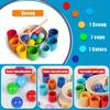 Wooden Classification Game Set, Rainbow Ball and Cup Color Classification Game, Fine Action Learning Toy, Puzzle Education Toy, Sensory Toy