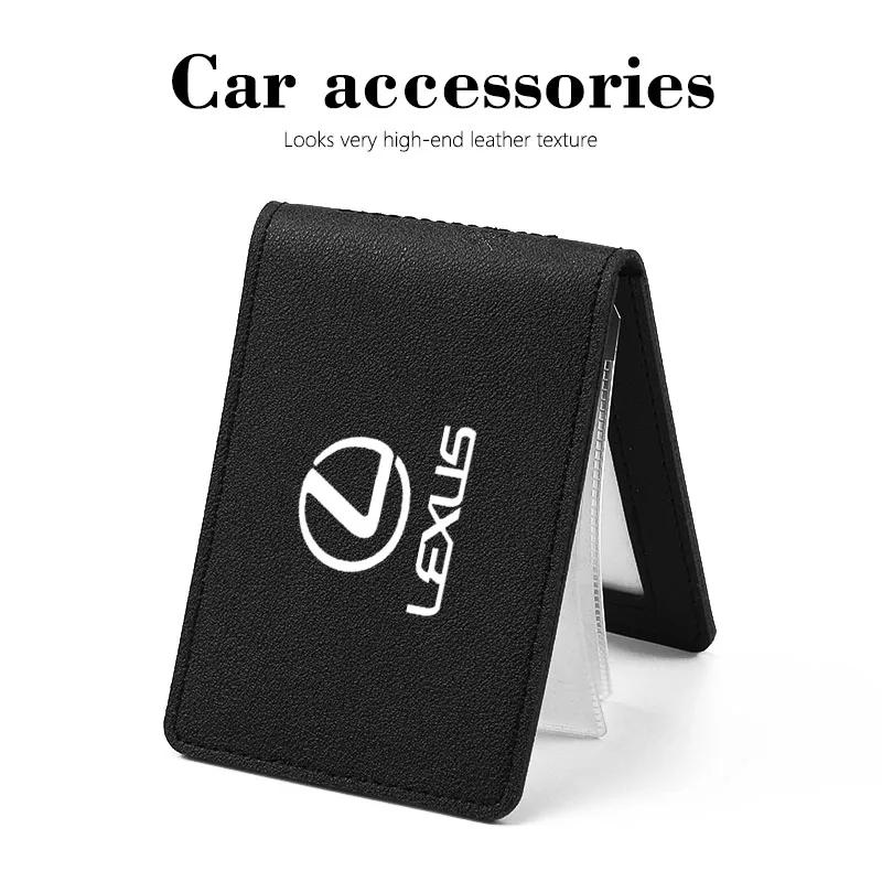 Car Emblem Driver License Cover Leather ID Credit Card Bag For Lexus IS300h NX300h IS250 RX350 NX300 Ct200h LX570 LX600 LX470 LS GC0