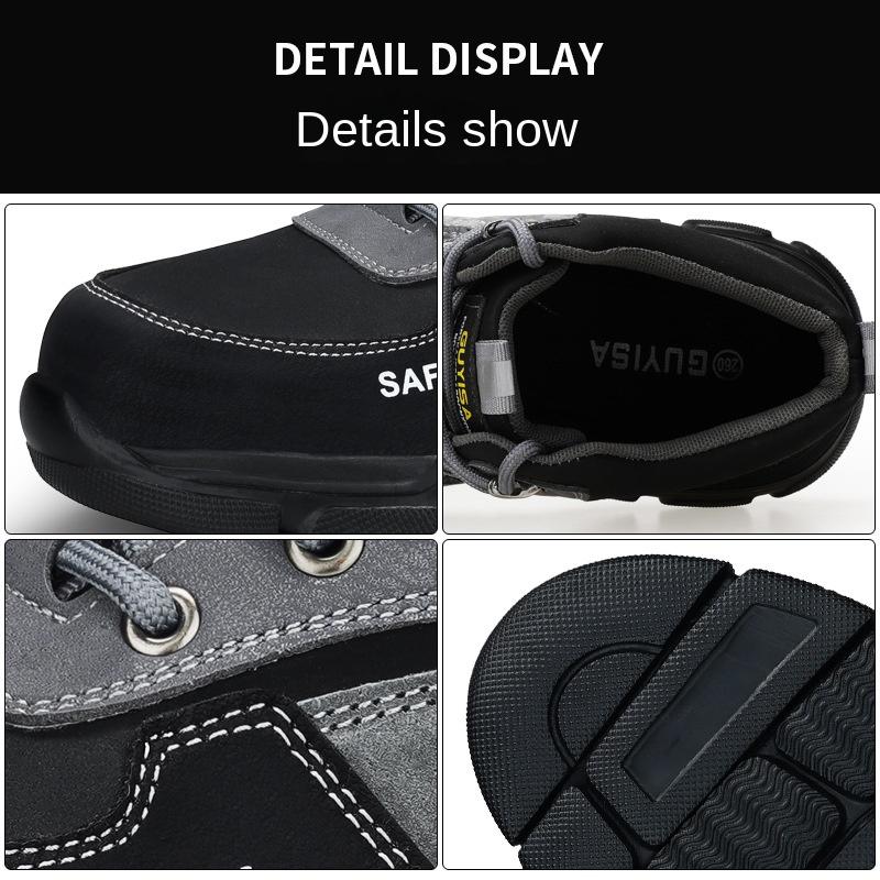 Hot-selling Safety Shoes for Men, Anti-smashing and Anti-piercing Four-season Shoes, Light and Comfortable, High-top Labor Insurance Shoes for Men