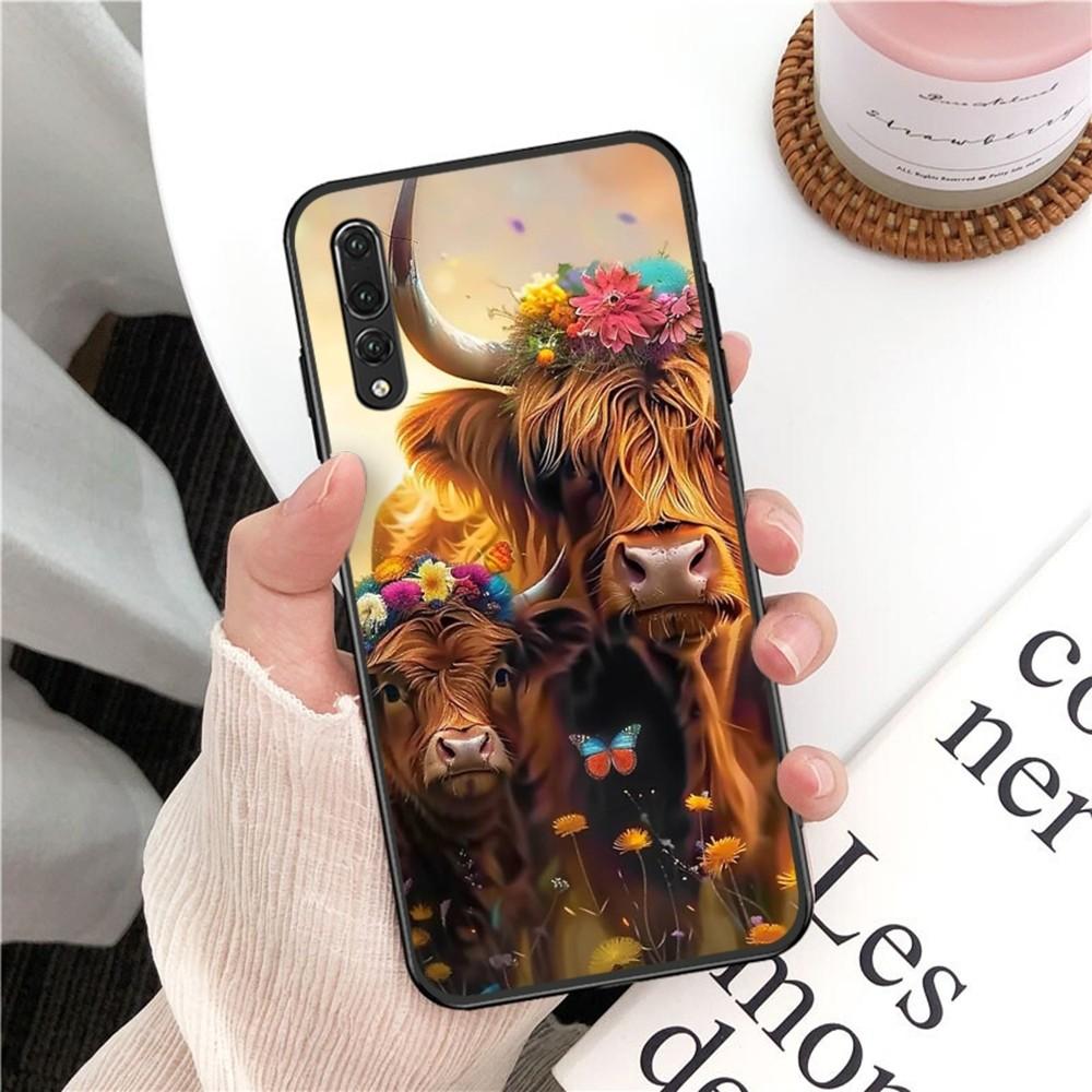 Süße Hochlandkuh Handyhülle Für Huawei P 8 9 10 20 30 40 50 Pro Lite Psmart Honor 10 Lite 70 Mate 20lite