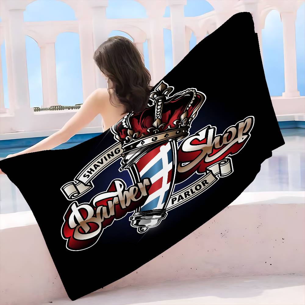 Vintage Sign Expert Barber Shop Big Microfiber Beach Towels Quick Dry Towel Sand Towels Pool Towel for Travel Swim Pool Yoga