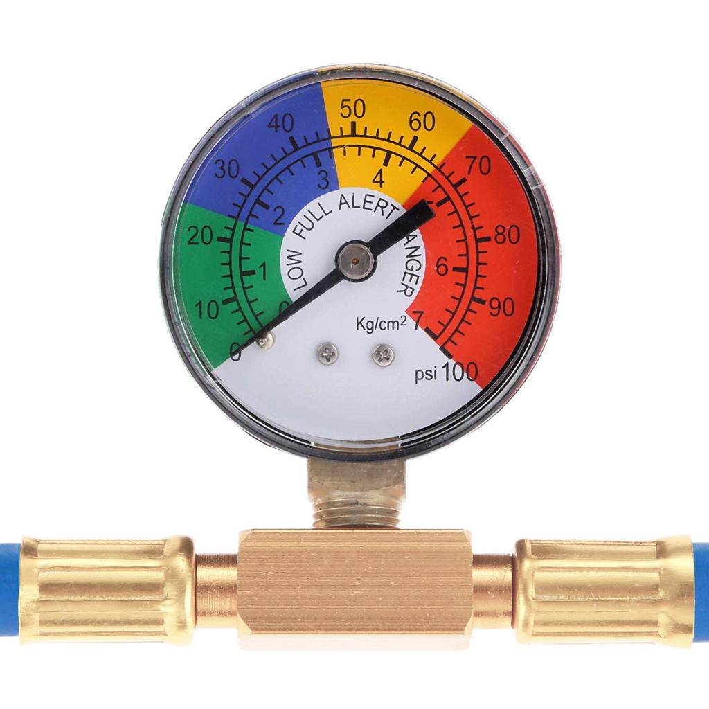 R134A Air Conditioning Refrigerant Charging Hose with Gauge Fits for Car AC Air Conditioning Refrigerant Charging Tool