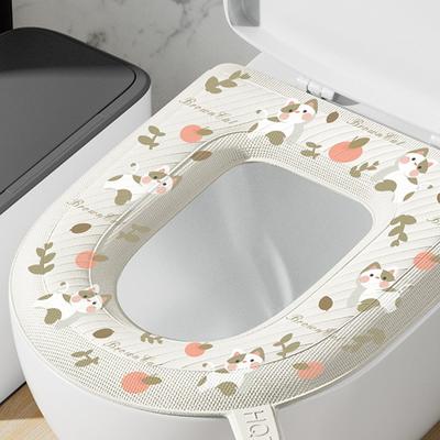 Zmywalna mata na deskę sedesową Wodoodporna mata na deskę sedesową O-kształtna podkładka na deskę sedesową Pokrowiec na bidet Akcesoria łazienkowe