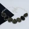 Golden Obsidian Gemstone Handmade 925 Sterling Silver Necklace, Golden Obsidian Silver Necklace For Wife, Unisex Necklace, Birthday Gift