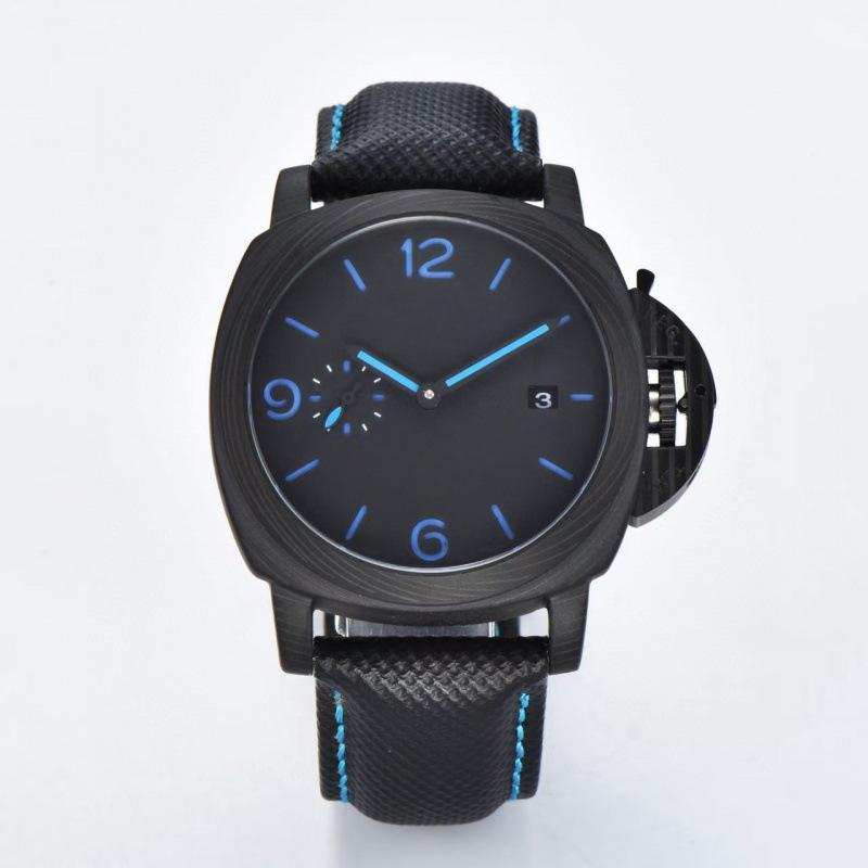 Men's Luxury Carbon Fiber Sports Watch - Sea Buckthorn Dial, Lumino Series, Fully Automatic Mechanical