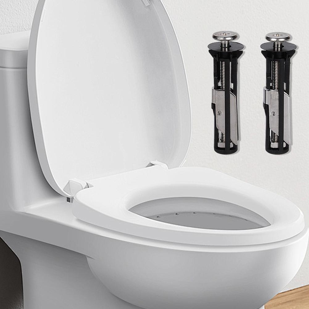 2pcs Heavy Duty Toilet Seat Fastener Bolt Kit Stainless Steel Tank Toilet Bolt Hinge Screw Toilet Seat Hinge Bolt Screws