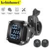 Motorcycle TPMS Tire Pressure Monitoring System With 2 Exteral Sensors Smart Tyre Alarm Kit Universal Motorbike Accessories