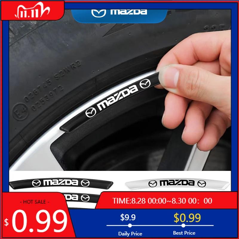 2025 Hot 4pcs Aluminum Car Badge Styling Wheel Hub Rims Decor Stickers for Mazda ATENZA Axela 2 3 5 6 323 626 RX8 CX6 CX-5 CX4 M