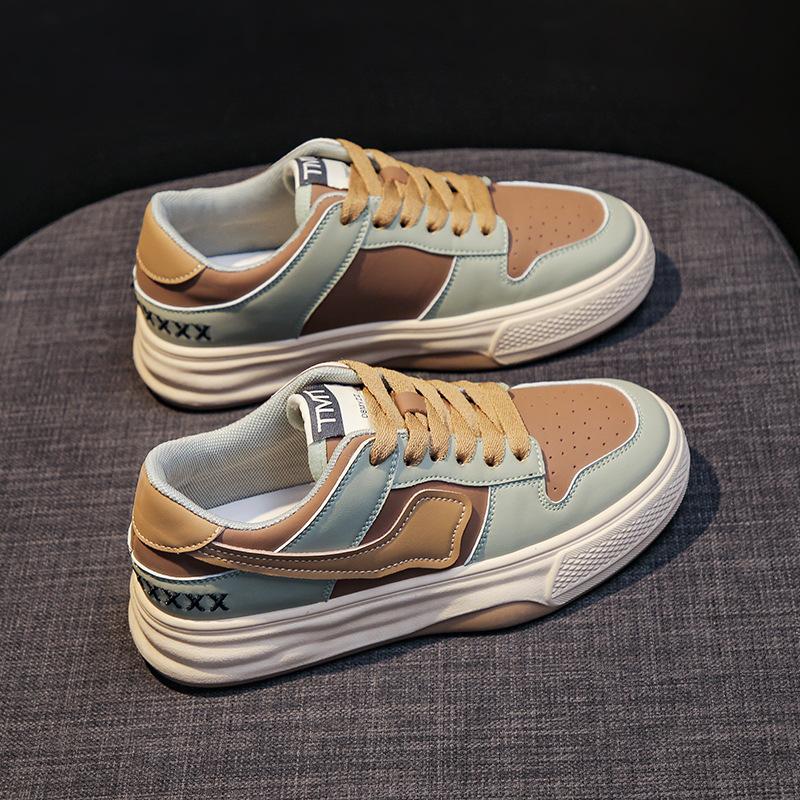 Small White Shoes Women's  Winter New Thick-soled Color Matching Casual Sports Panda Sneakers