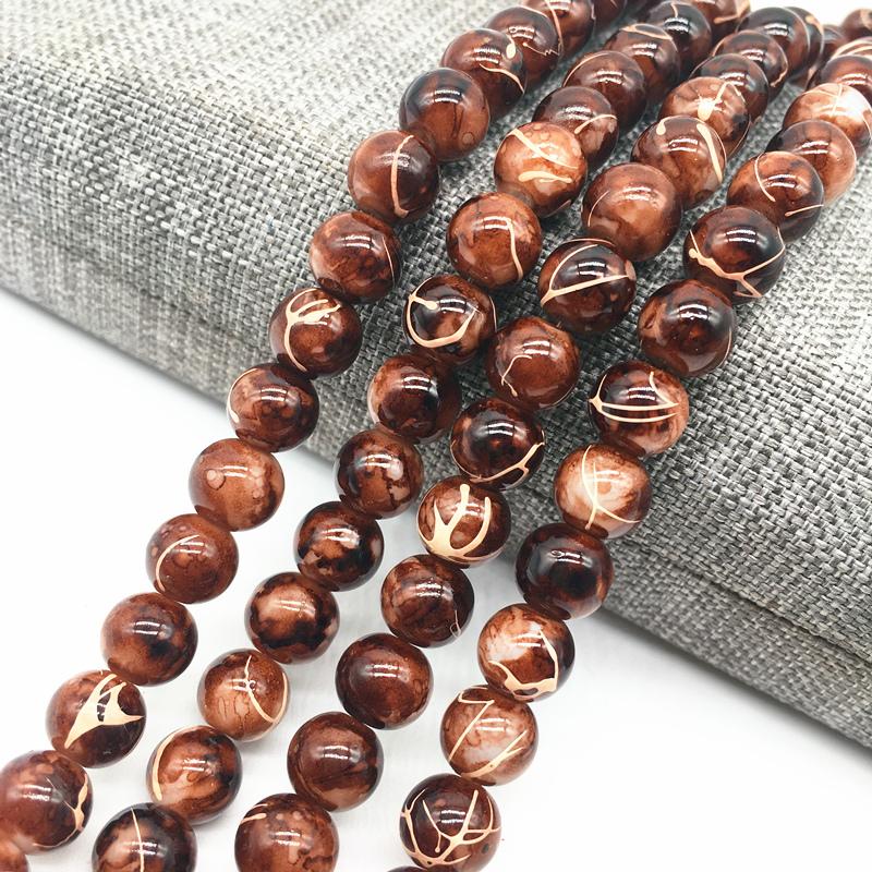 New 4/6/8mm Charm Double Salad Glass Beads Loose Spacer Beads for Jewellery Making Diy Bracelets Necklace Accessories