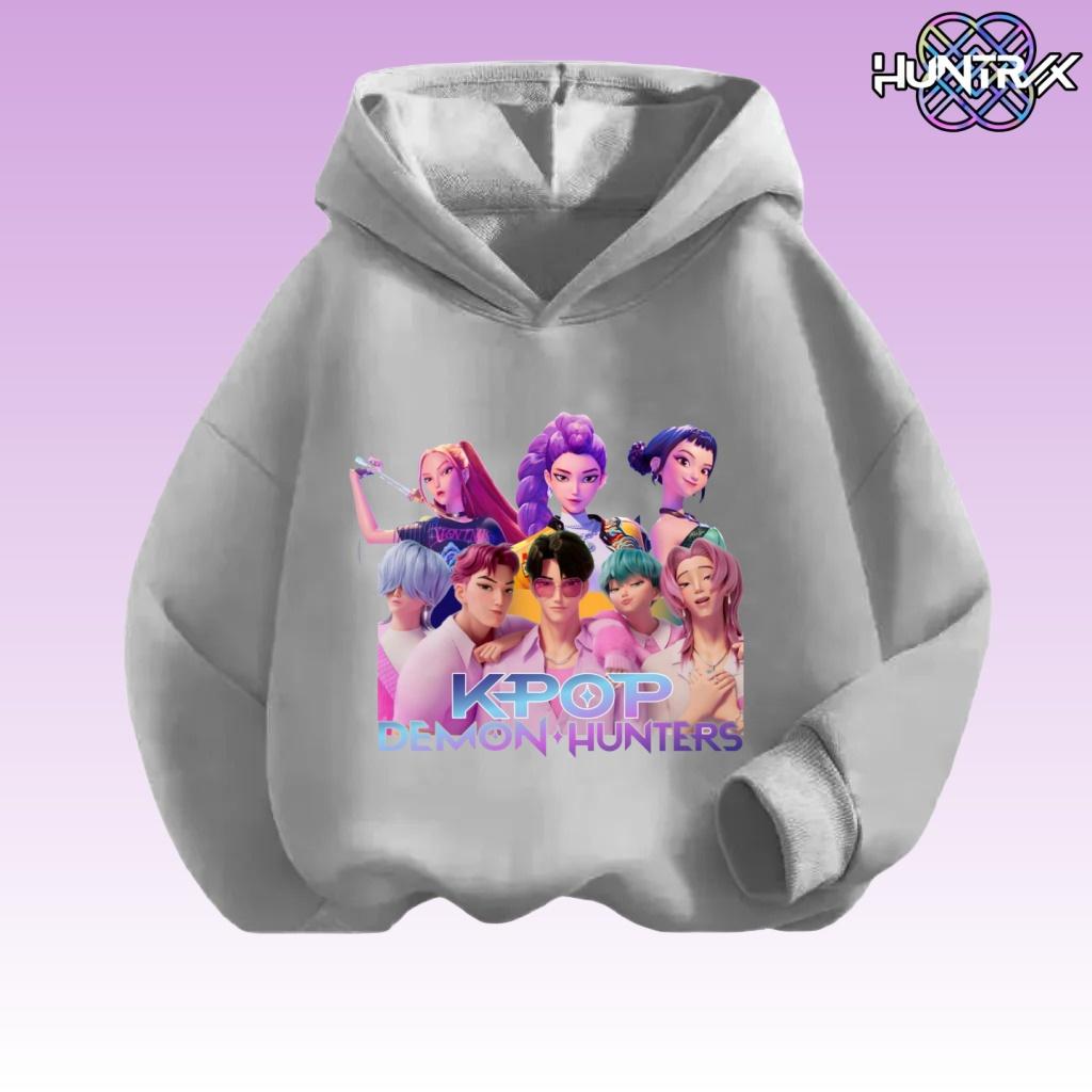 

K-pop Охотник на демонов Руми Дерпи Мультяшные Девочки Мальчик Толстовка с капюшоном Теплая Детская Волна Мода Повседневные Топы Повседневная Одежда для Девочек 100