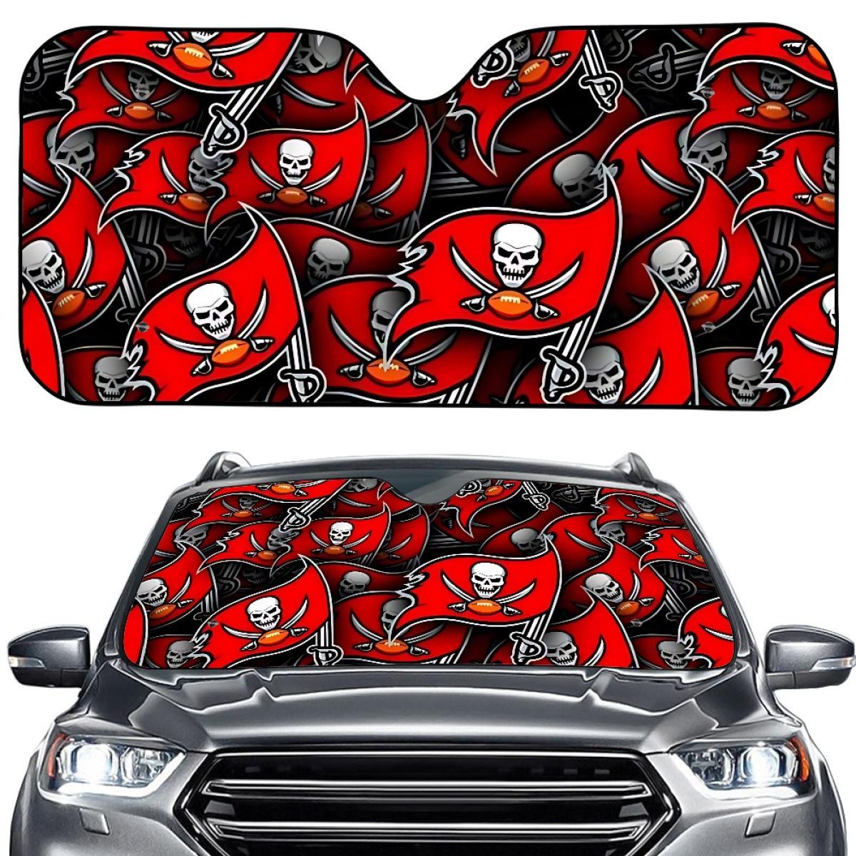 Tampa Bay Buccaneers Car Front Sunshade - Custom Heat Insulation & UV Protection Shield